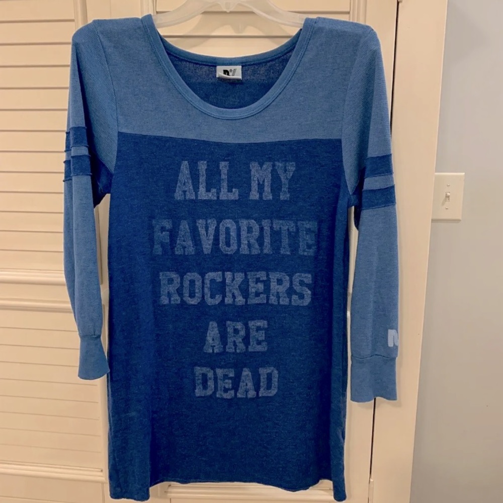 REBEL YELL All My Favorite Rockers are Dead Top Blue Nirvana Hendrix Joplin L